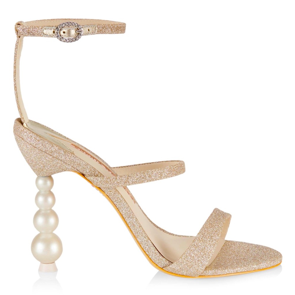Brand new Gold white pearl Sandal Heels Sophia Webster